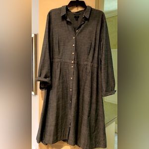 J Crew cotton denim like dress. Fits like a 16. Never worn.